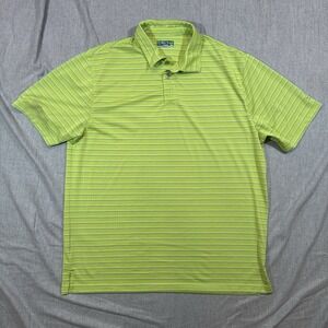 Pro Tour Shirt Mens 2XL Polo Golf Green‎ Striped CoolPlay Performance XXL